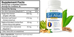 Gut Alive - All Natural Support to Fight IBS, Heartburn, Acid Indigestion, Acid Reflux, Bloating & Gas. Unique Formulation (60 Count)