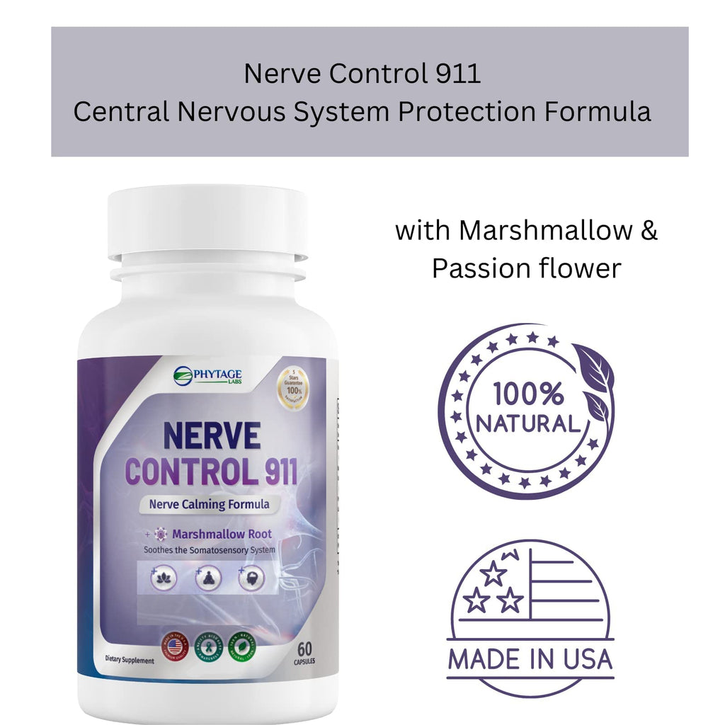 Nerve Control 911 – Natural Plant-Based Nerve Health Supplement (60 Capsules)