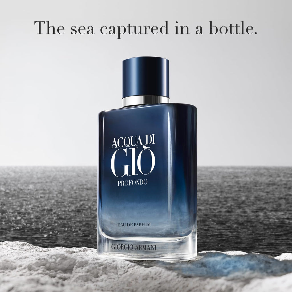 Armani Beauty - Acqua di Giò Profondo - Eau de Parfum - Cologne for Men - Fresh & Aromatic Men’s Fragrance - Mandarin, Lavender, Cedarwood Notes
