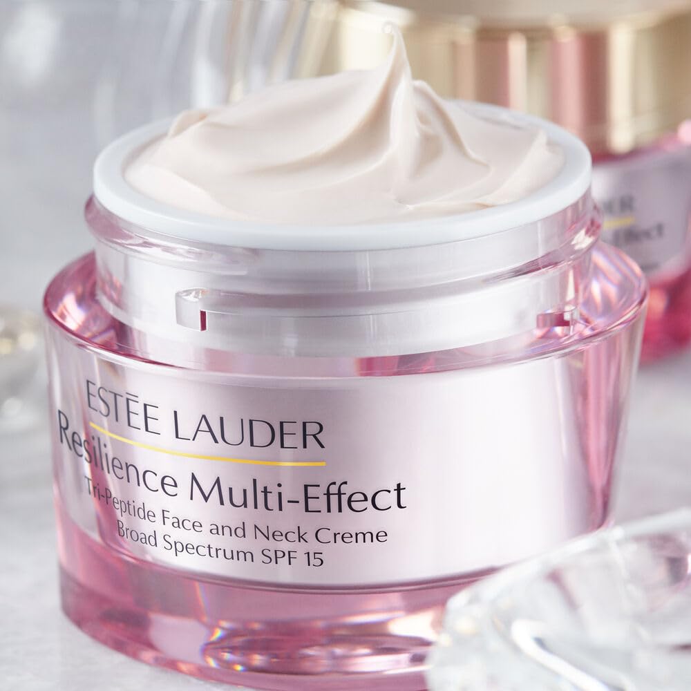 Estee Lauder Resilience Multi-Effect Tri-Peptide Face and Neck Cream Moisturizer SPF 15 | Plumping & Anti-Aging
