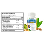 Gut Alive - All Natural Support to Fight IBS, Heartburn, Acid Indigestion, Acid Reflux, Bloating & Gas. Unique Formulation (60 Count)