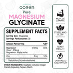 Pure Magnesium Glycinate with Zinc - Maximum Strength Chelated Magnesium Supplement for Women and Men 90 Capsule