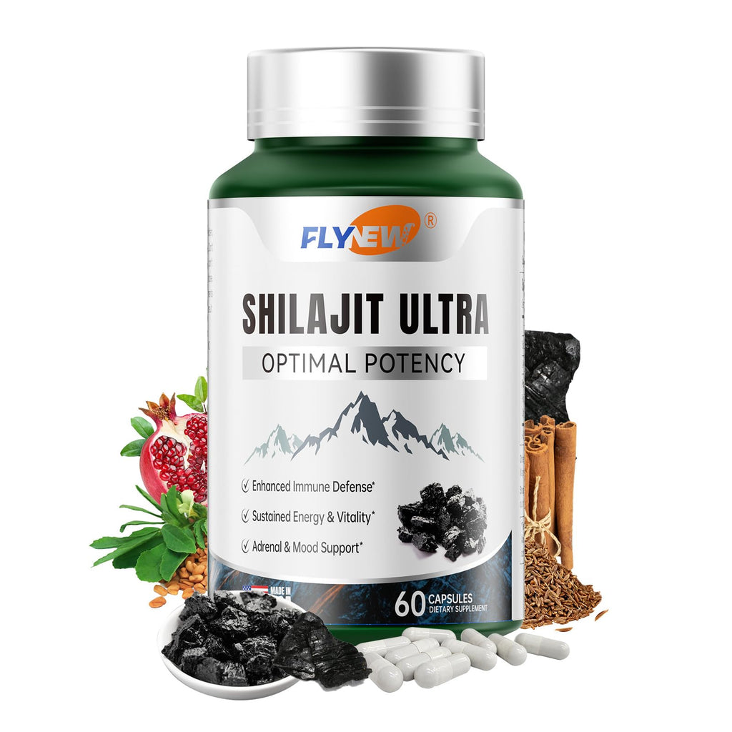 Shilajit for Men Women, Shilajit with Naturally Fulvic Acid & L-Arginine, Himalayan Shilajits for Extra Power, Stamina & Immune Support, Non-GMO, Made in USA, 60 Capsules, 1,300mg Per Serving