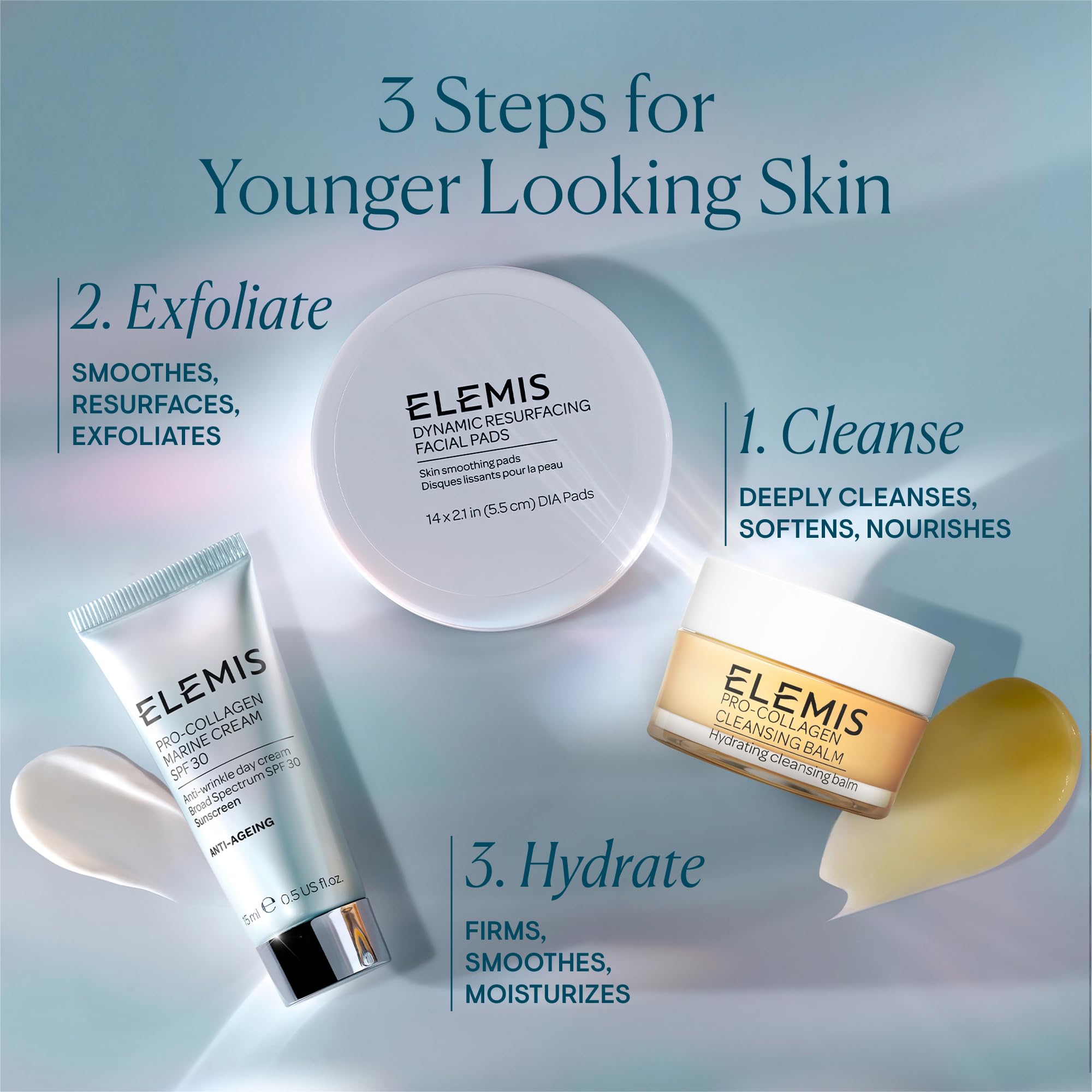 ELEMIS Pro-Collagen Marine Cream SPF 30, Lightweight Anti-Wrinkle Daily Facial Moisturizer 1.69oz