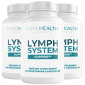 PUREHEALTH RESEARCH Lymph System Support Supplement - Lymphatic Drainage Supplement with Dandelion Extract, Cleavers, Burdock Powder - Reduce Swelling and Cleanse Lymph - 1 Bottle, Brown