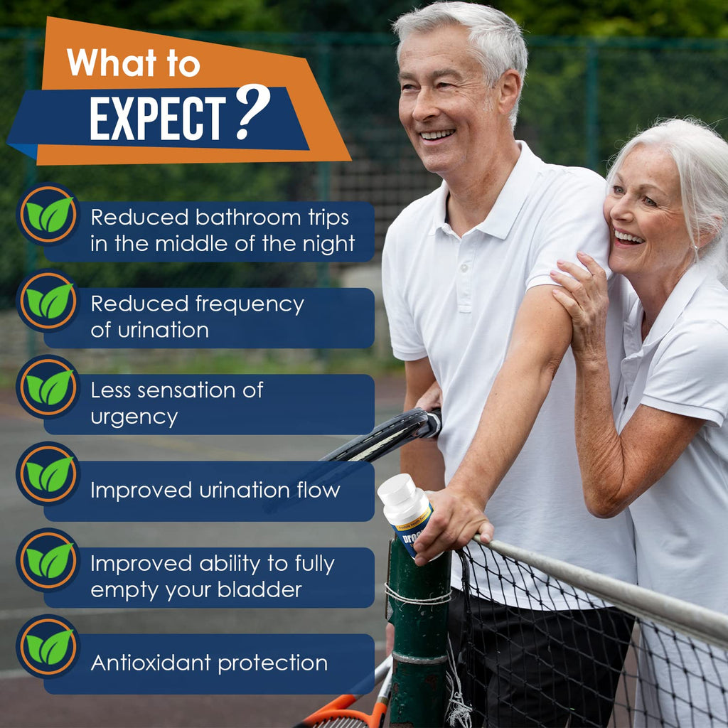 Advanced Men's Prostate Support Natural Supplement with Saw Palmetto, Vitamin D, and Zinc to Ease Urinary Frequency & Urgency (60 Count)