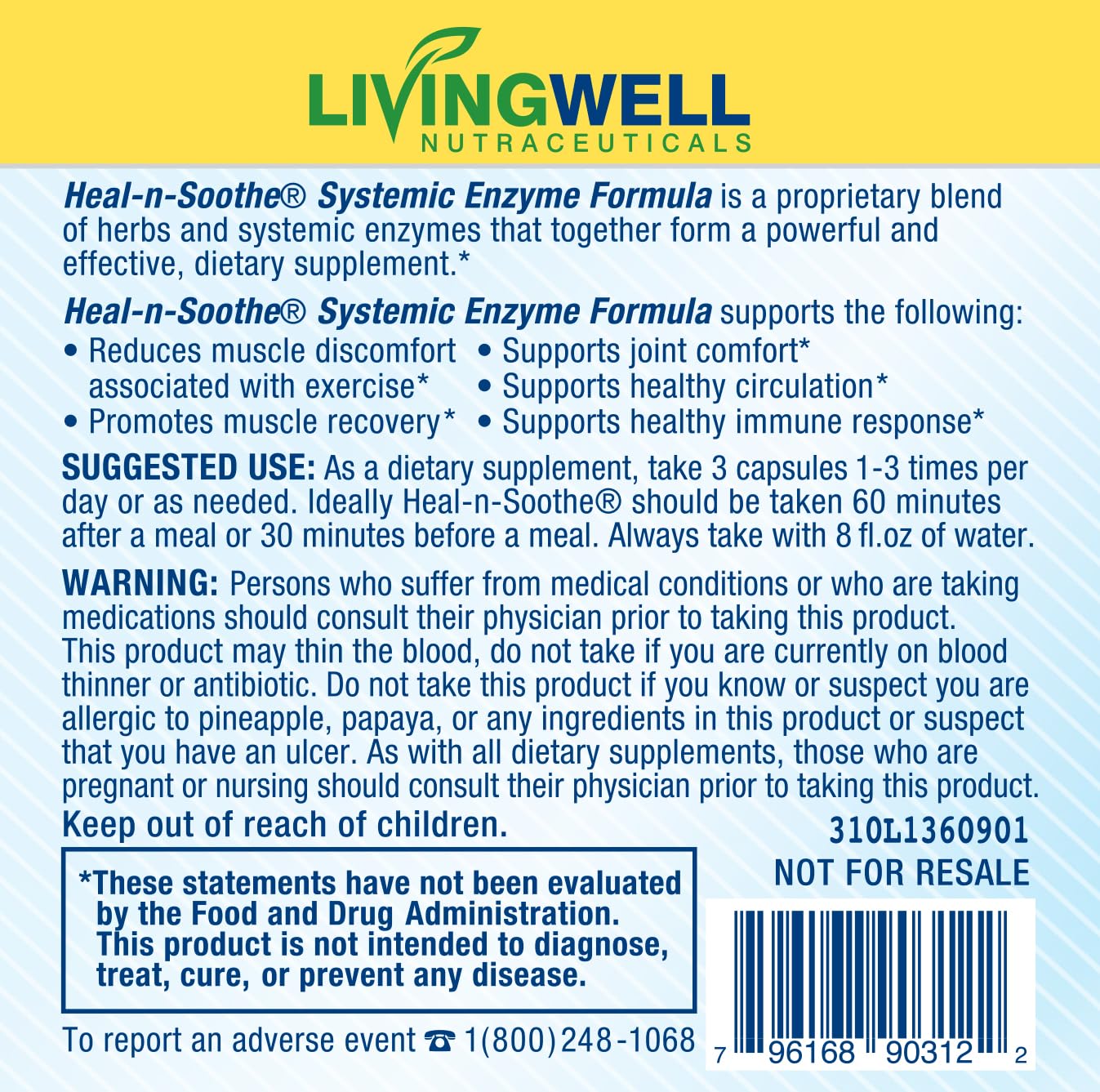 HEAL-N-SOOTHE Joint Support Supplements - Proteolytic Enzymes Like Bromelain & Papain, with Boswellia, Turmeric, & Ginger - Promotes Protein Digestive Function & Body Defense Wellness - 90 Count