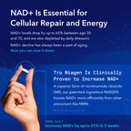 TRU NIAGEN Patented NAD Supplement for Anti Aging and Cell Regeneration, 300mg Niagen, 30 Servings