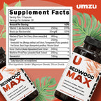 UMZU Redwood Max Nitric Oxide Booster, 1-Month Supply – Advanced Nitric Oxide Supplement with Fitnox Blend, Pine Bark, Resveratrol & Tart Cherry – Promotes Healthy Circulation, Energy and Recovery