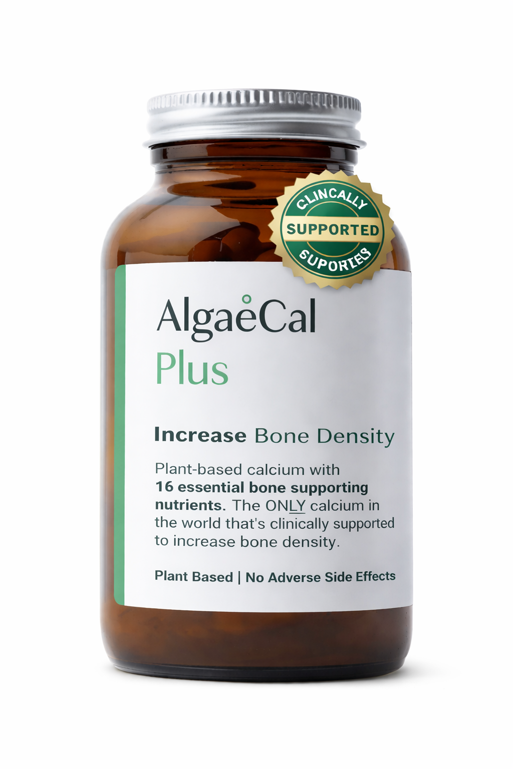 AlgaeCal Plus Organic Red Algae Calcium Supplement – Plant-Based Calcium with Vitamin K2 (MK-7), Vitamin D3 & Magnesium – Bone Density & Osteoporosis Support