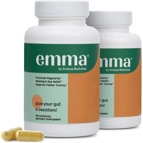 Emma Gut Health Supplement - 60 Capsules - Relief from Gas and Bloating
